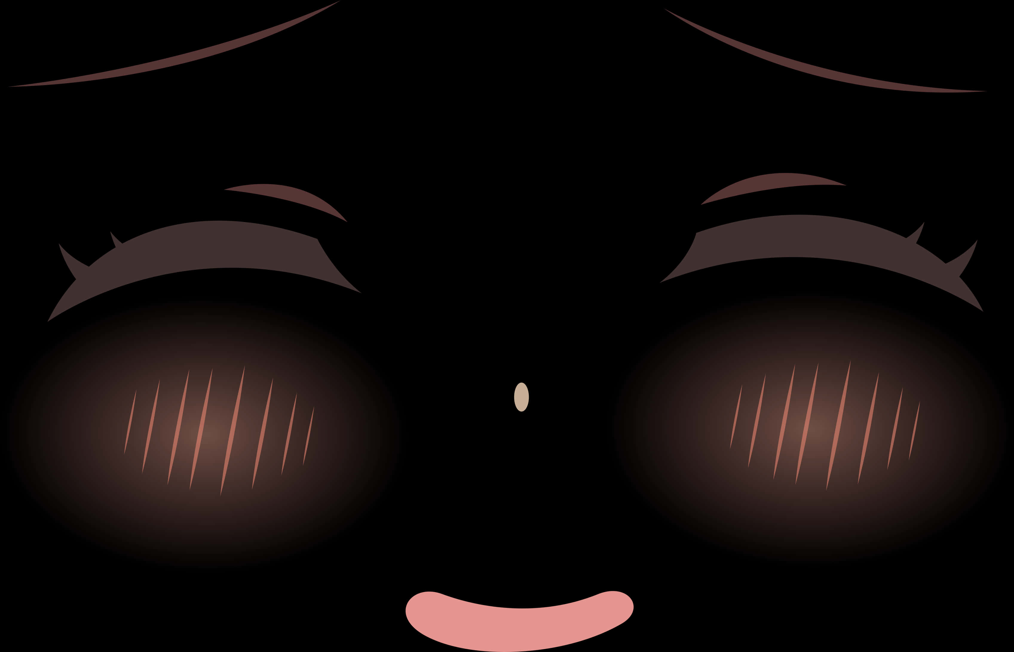 Anime Character Blushingin Darkness PNG Image