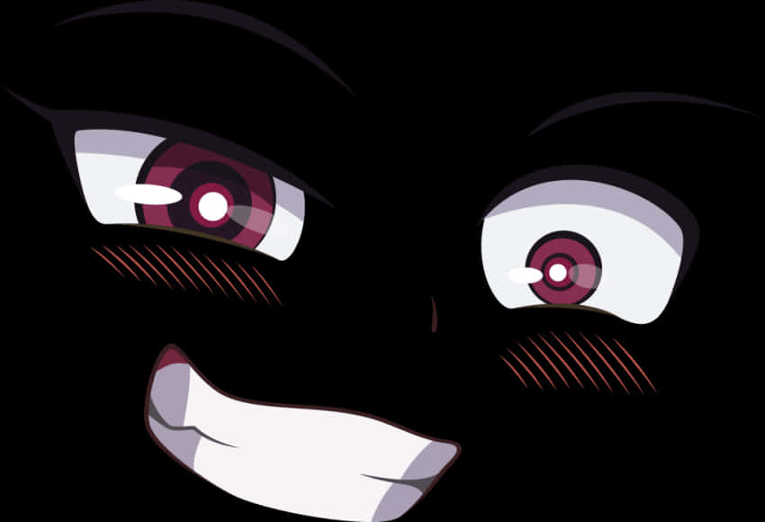 Anime Character Blushingin Darkness PNG Image