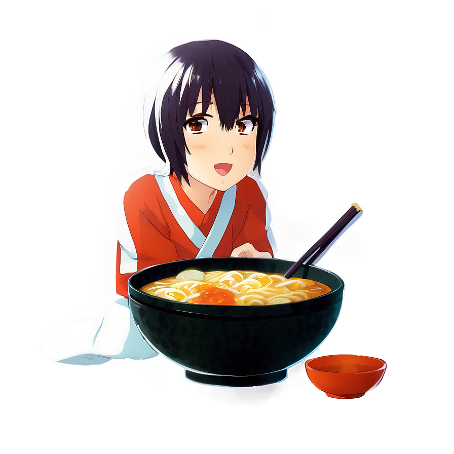 Anime Character Eating Ramen Png Tej97 PNG Image