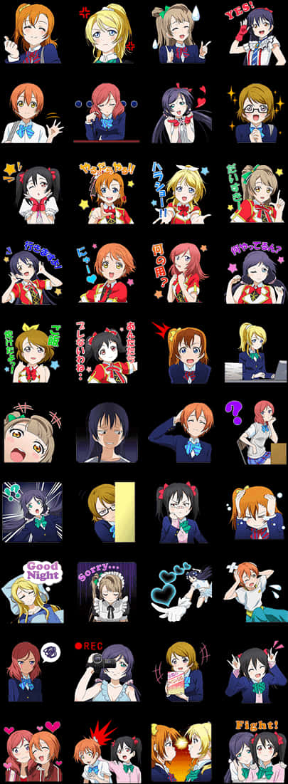 Anime_ Character_ Emoji_ Collection PNG Image