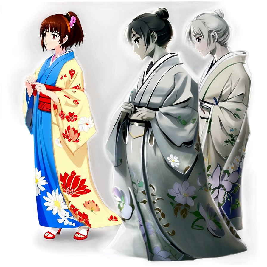 Anime Character In Kimono Png 30 PNG Image