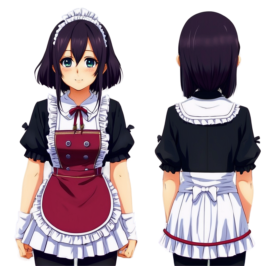 Anime Character In Maid Outfit Png 06252024 PNG Image