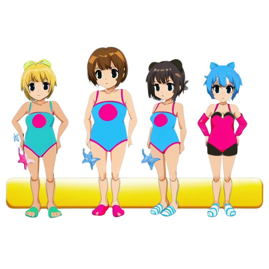 Anime Character In Swimsuit Png 06252024 PNG Image