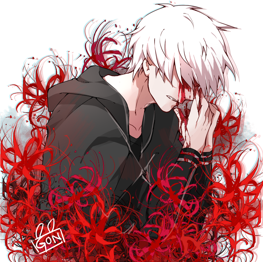 Anime Character Red Aura PNG Image