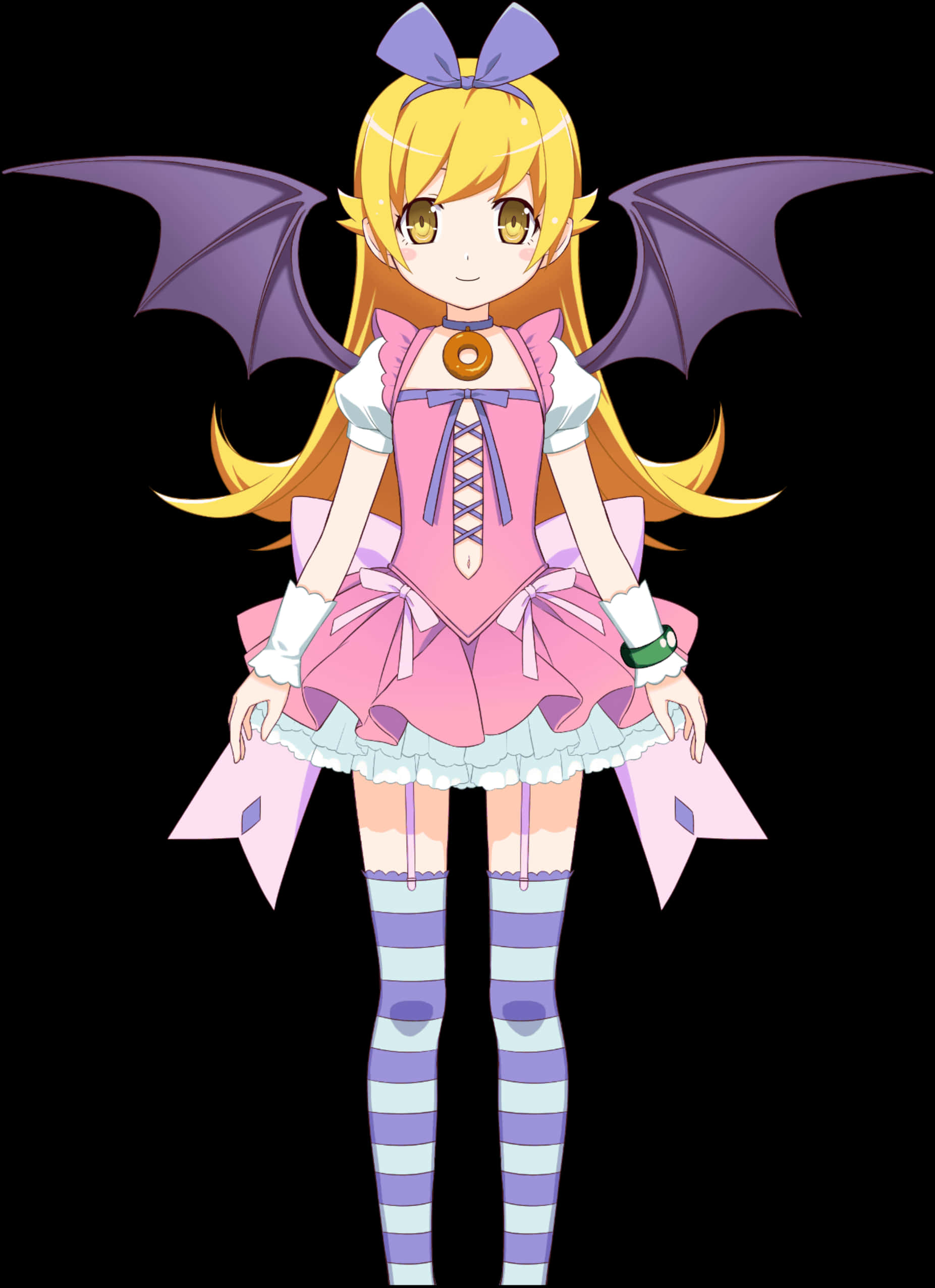 Anime Character Shinobuwith Wings PNG Image