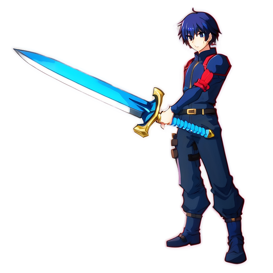 Anime Character With Dual Swords Png 06252024 PNG Image