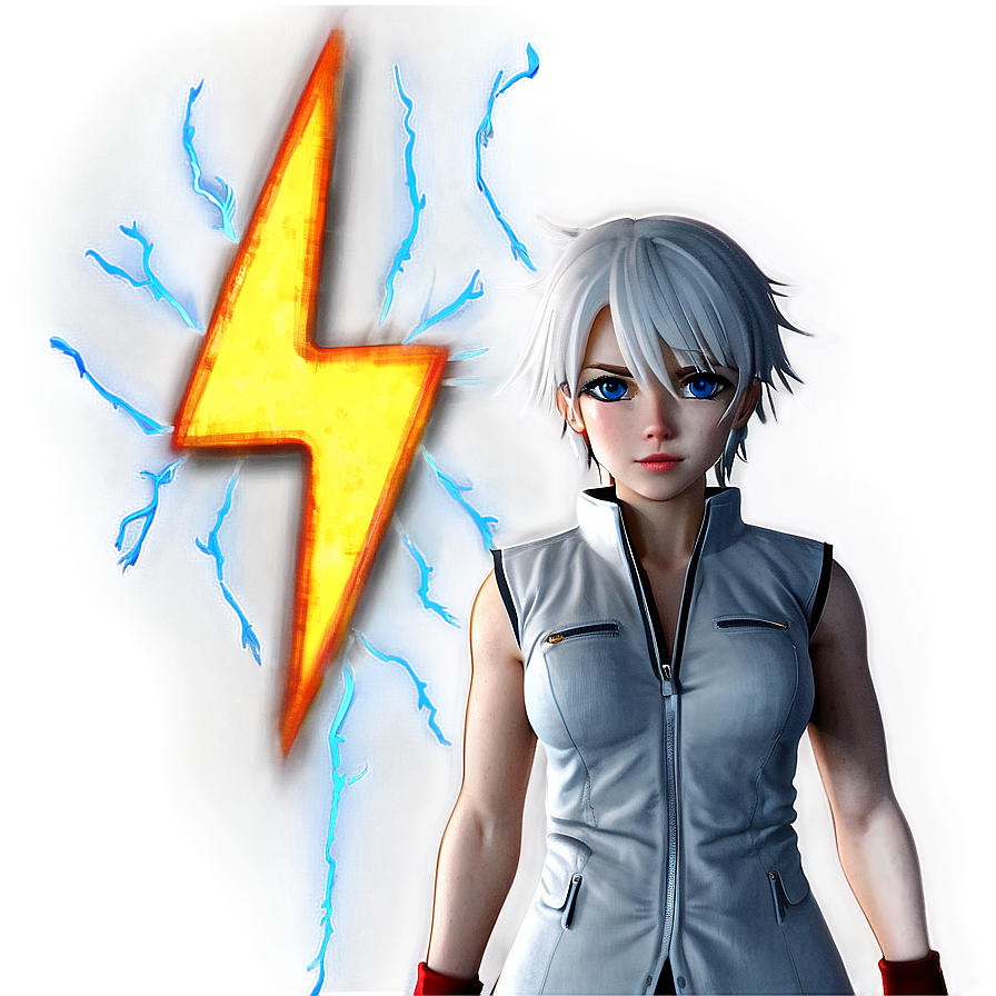 Anime Character With Lightning Power Png 94 PNG Image