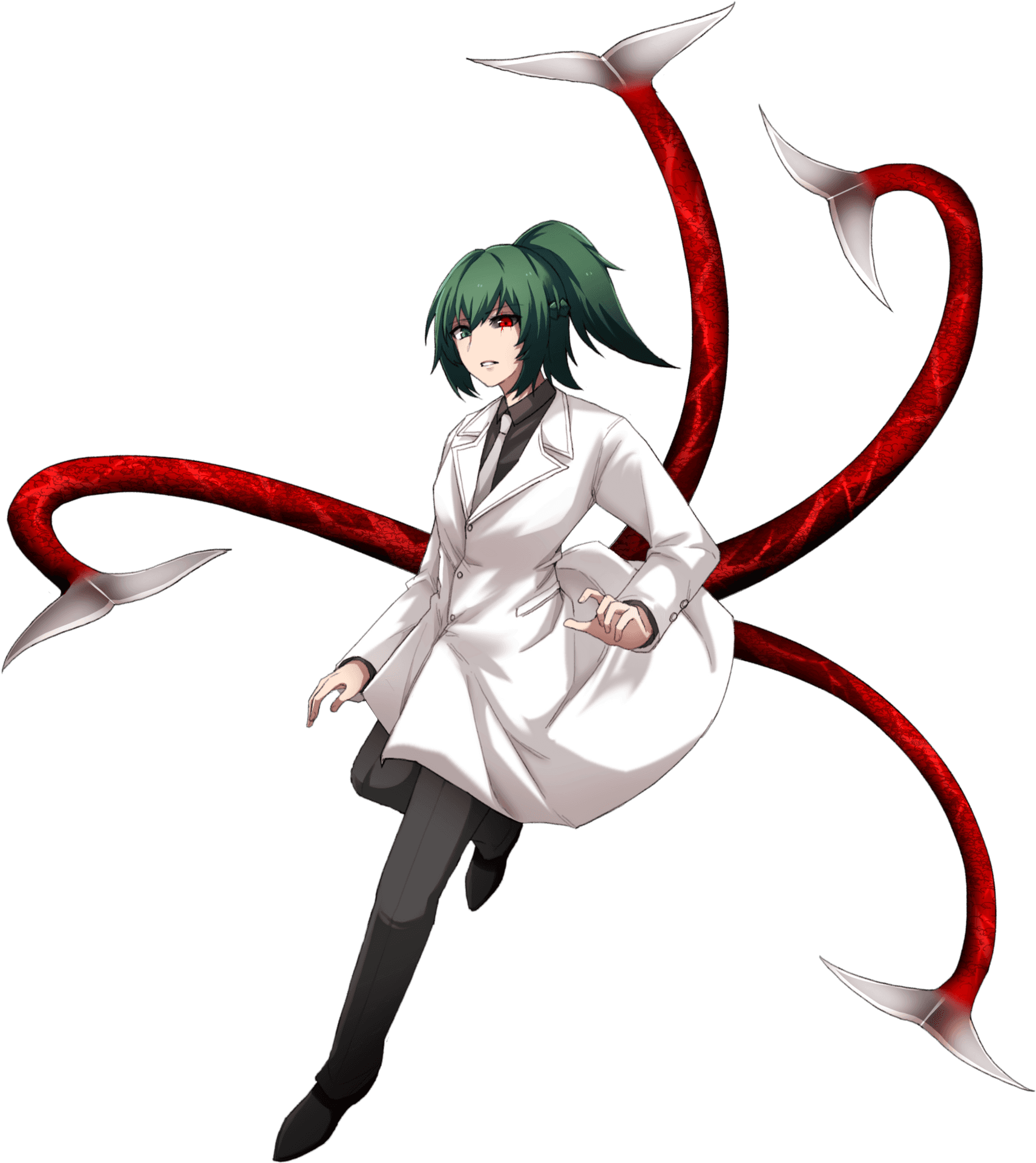 Anime Character With Red Tentacles PNG Image