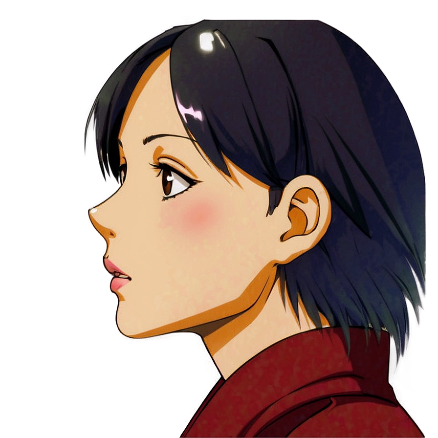 Anime Face Profile Png 06122024 PNG Image