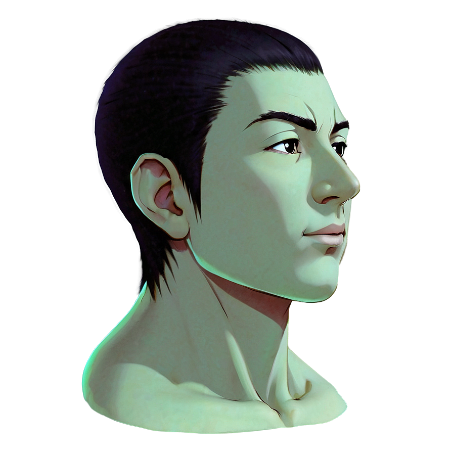 Anime Face Side View Png Mjd82 PNG Image