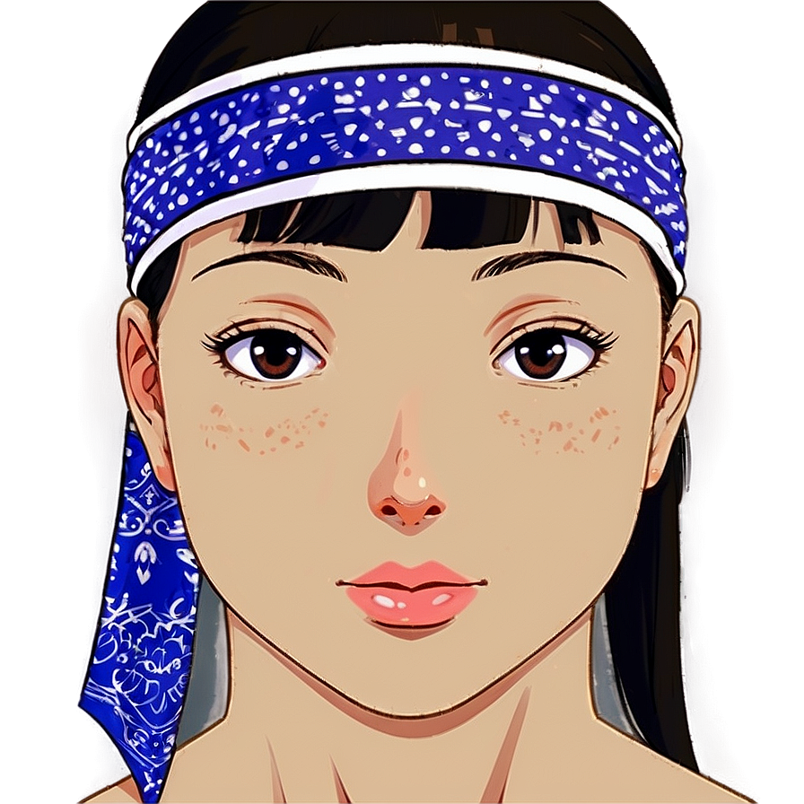 Anime Face With Bandana Png Uuq PNG Image