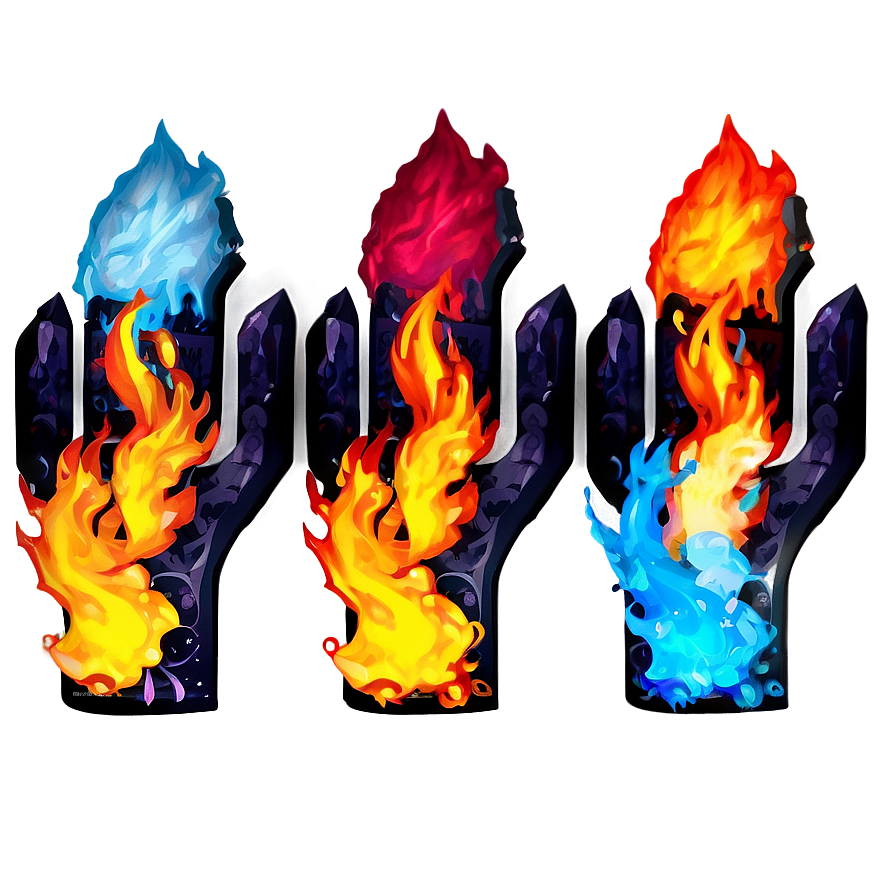 Anime Fire And Ice Png Etb PNG Image