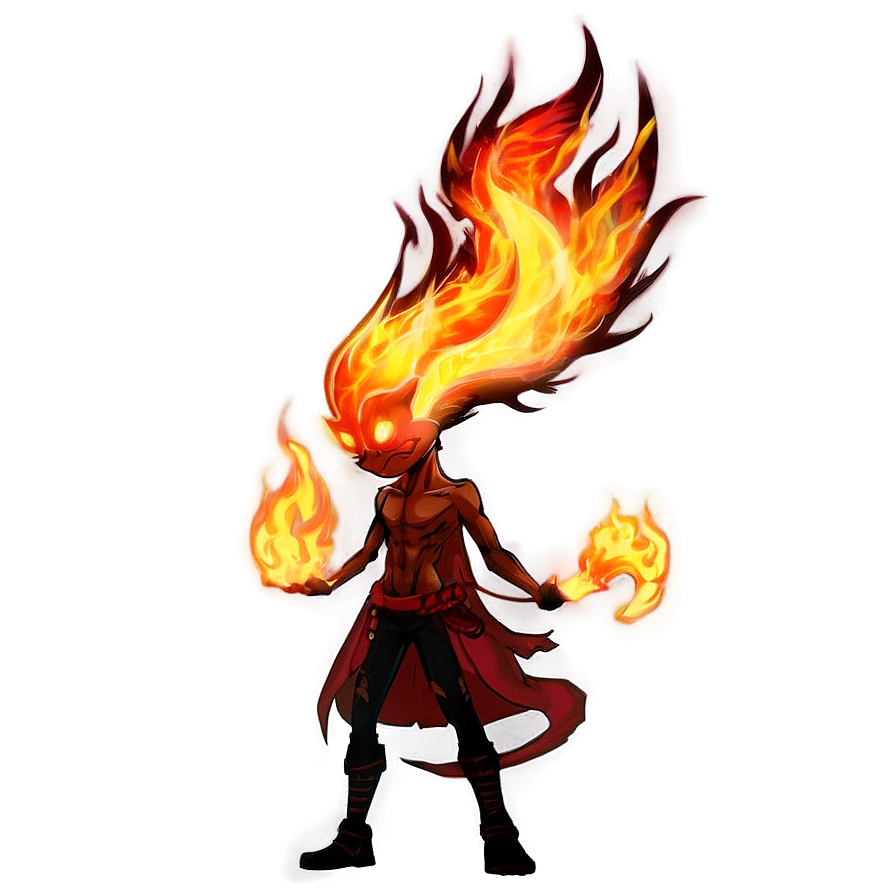 Anime Fire Spirit Png 06252024 PNG Image