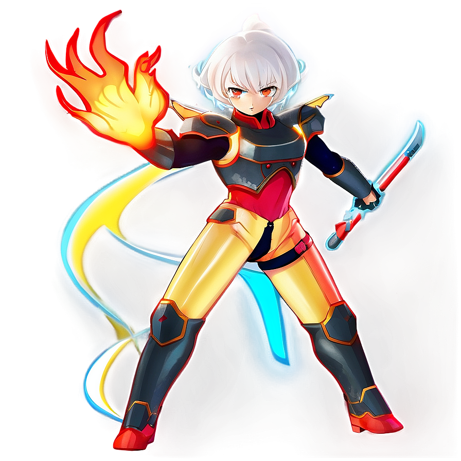 Anime Fire Warrior Png 42 PNG Image