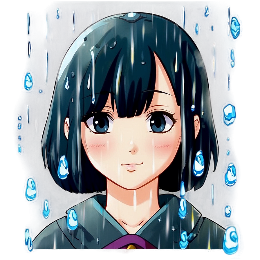 Anime Girl In Rain Png 05032024 PNG Image