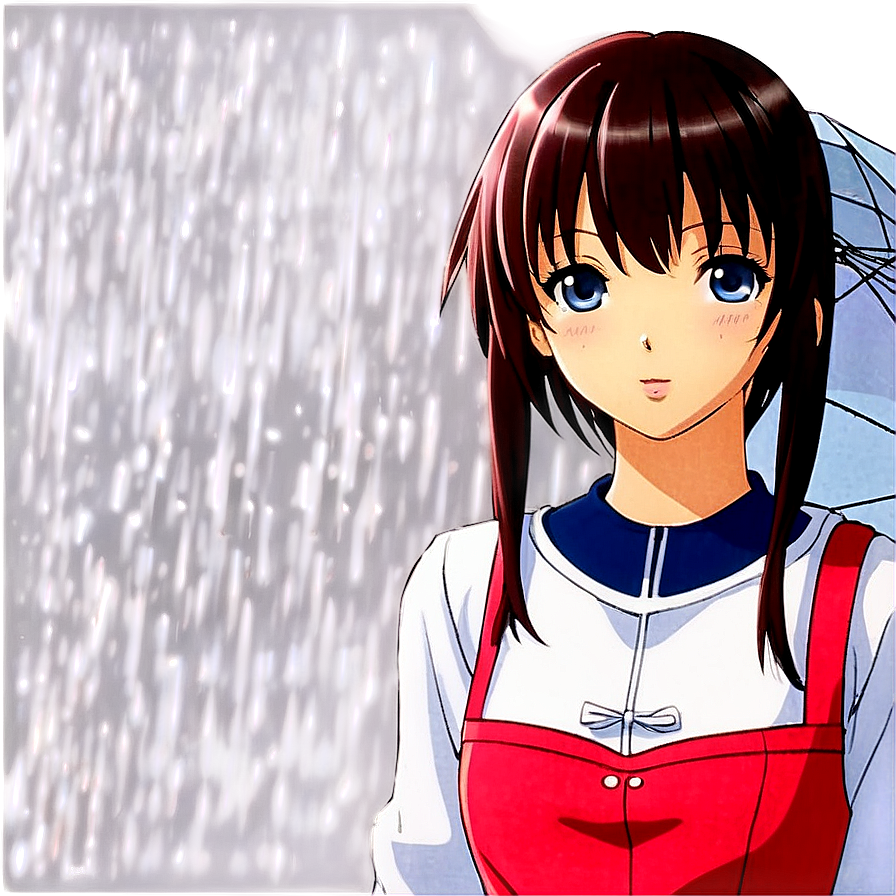 Anime Girl In Rain Png Ysk PNG Image