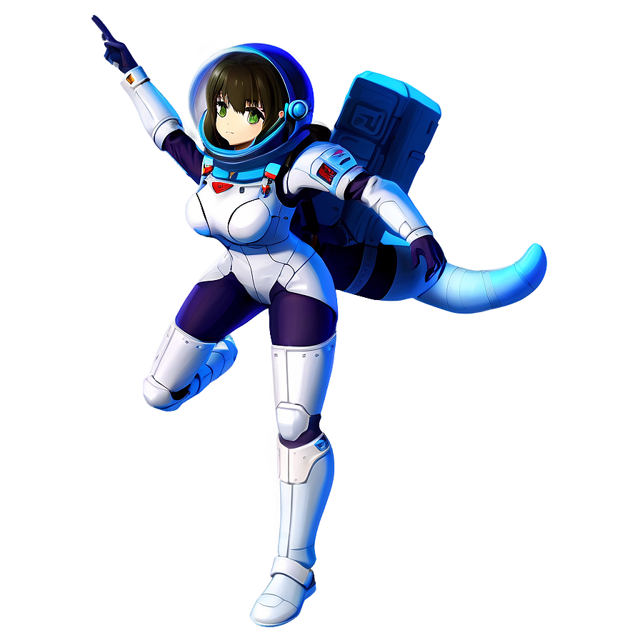 Anime Girl In Space Suit Png Vqa PNG Image