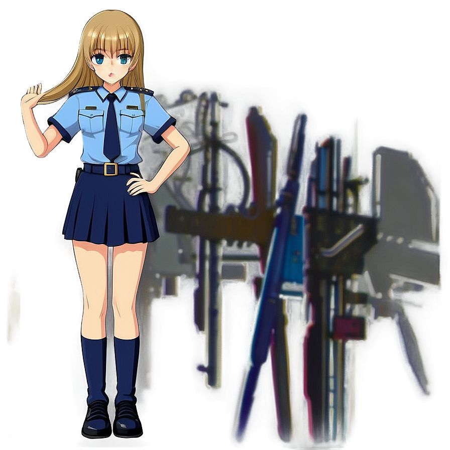 Anime Girl In Uniform Png 05032024 PNG Image