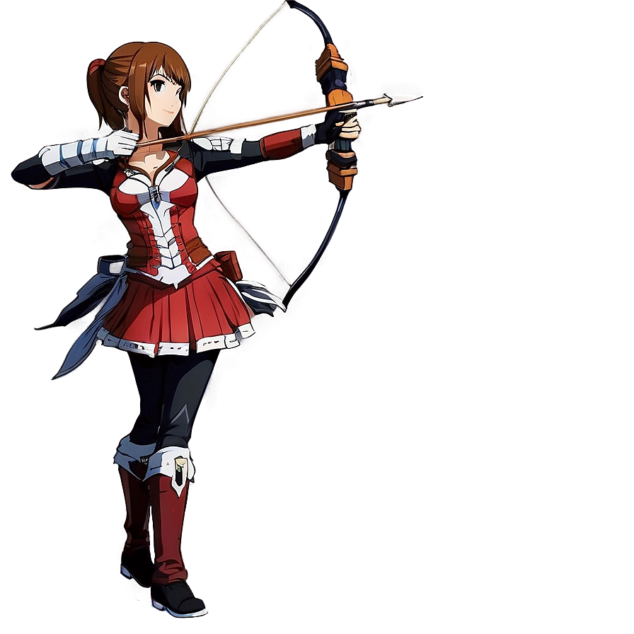 Anime Girl With Bow And Arrow Png Wqj99 PNG Image