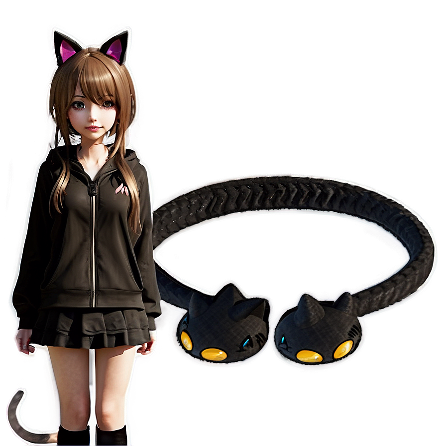 Anime Girl With Cat Ears Png Hix96 PNG Image