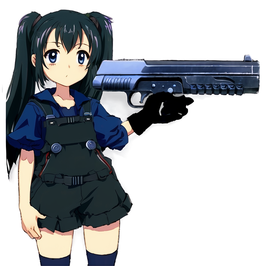 Anime Girl With Gun Png 98 PNG Image