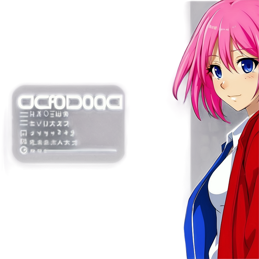 Anime Girl With Pink Hair Png Hdw PNG Image