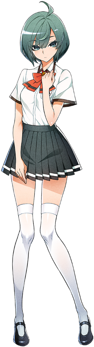 Anime Girlin School Uniform PNG Image