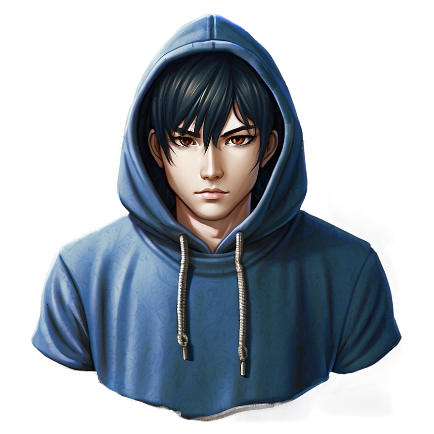 Anime Head In Hoodie Png 70 PNG Image