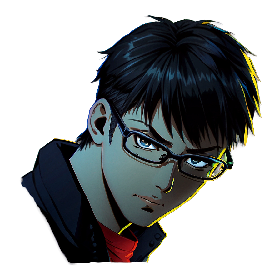 Anime Head With Glasses Png Nox PNG Image