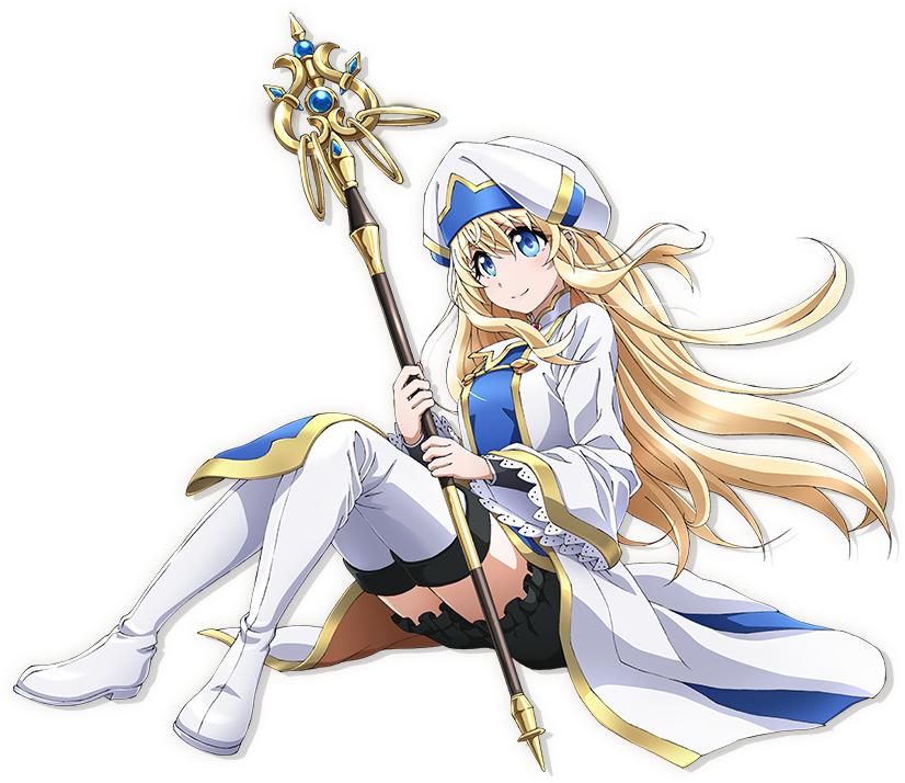 Anime Mage Girlwith Staff PNG Image