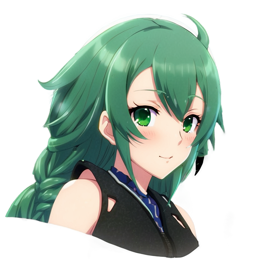 Anime Png Download: Green Haired Character Sss35 PNG Image