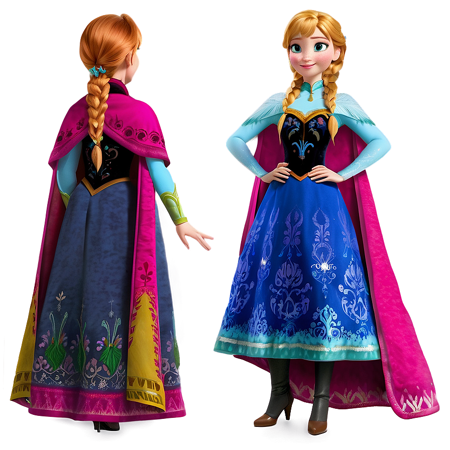 Anna Frozen Costume Png Fnf PNG Image