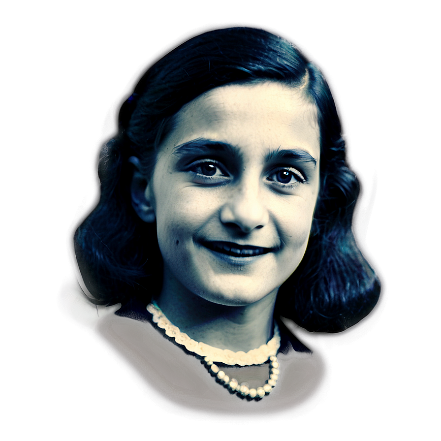 Anne Frank Portrait Png Wuo74 PNG Image