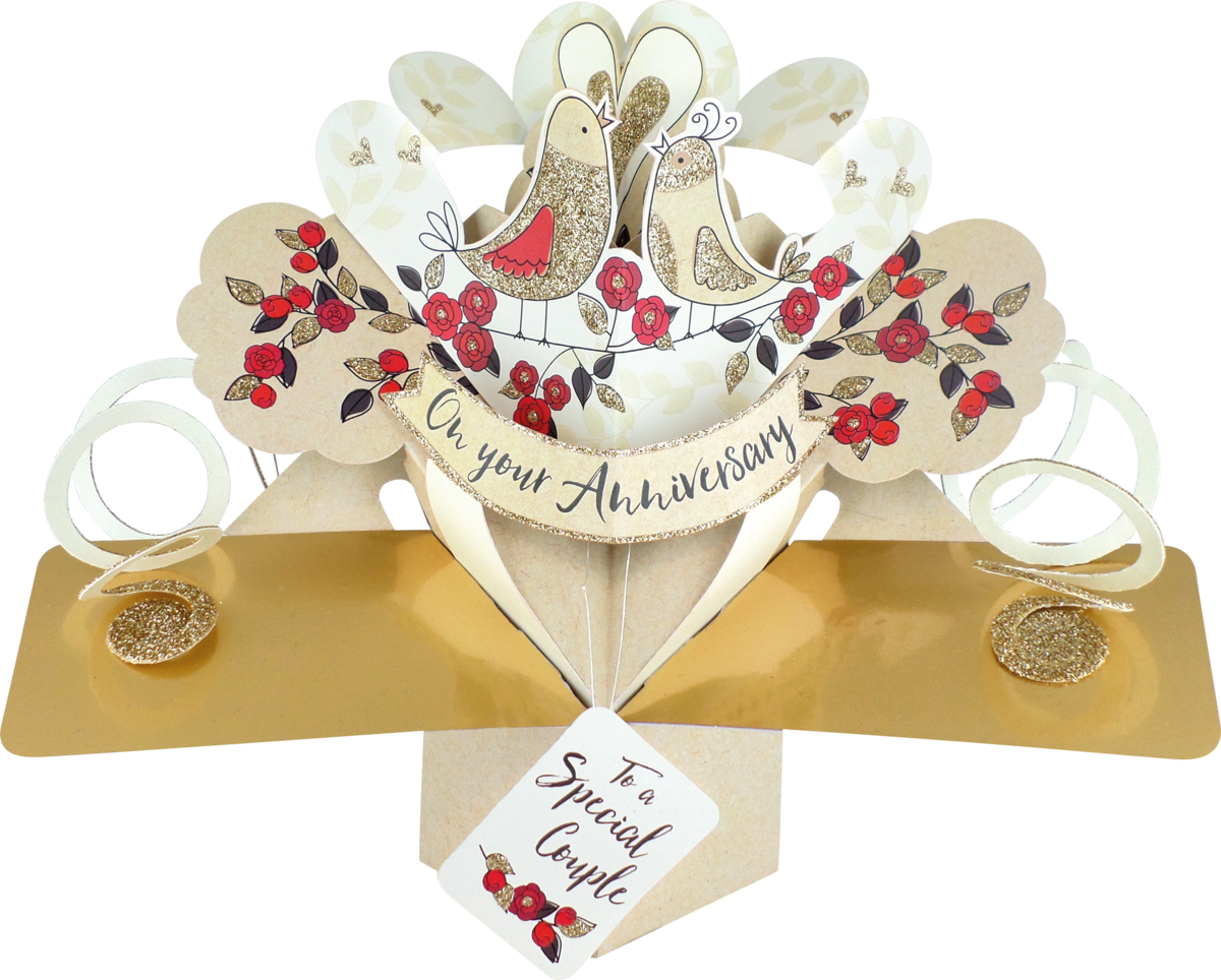 Anniversary Celebration Pop Up Card PNG Image