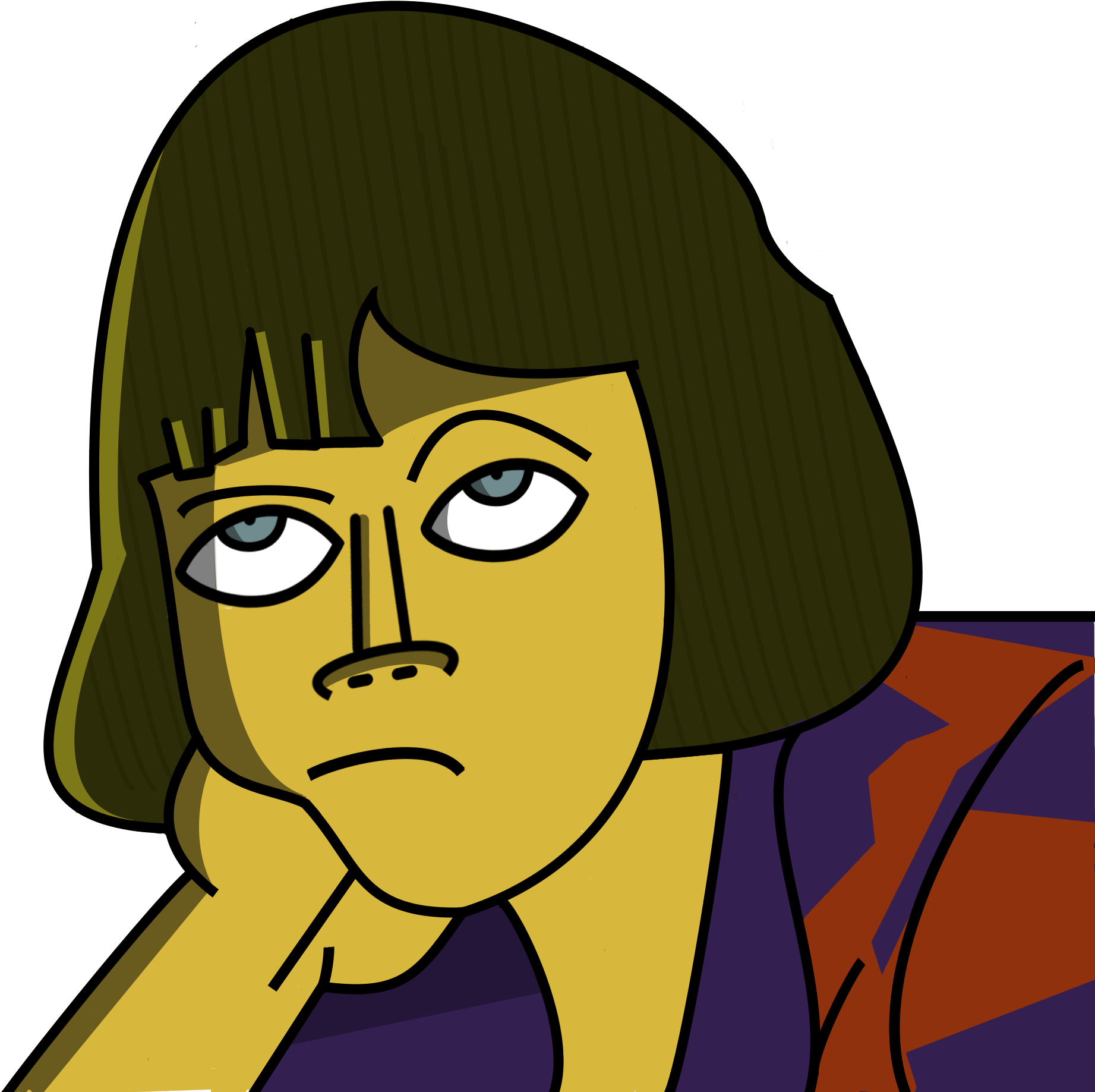 Annoyed Cartoon Character.png PNG Image