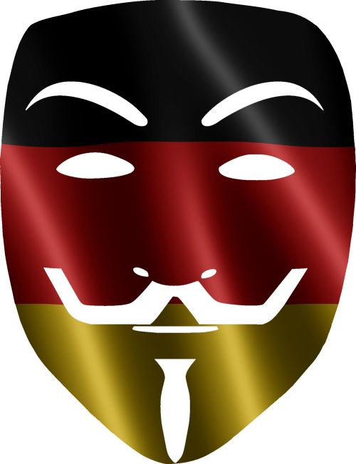 Anonymous Mask Germany Flag Design PNG Image