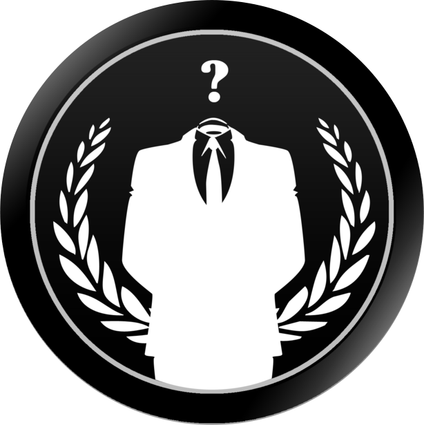 Anonymous Question Mark Emblem PNG Image