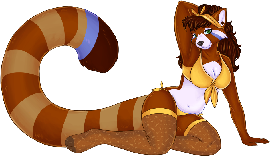 Anthropomorphic_ Fox_ Pinup_ Artwork PNG Image