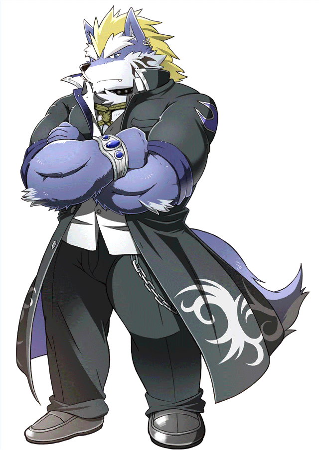 Anthropomorphic Wolf Character Art PNG Image