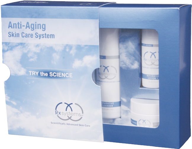 Anti Aging Skin Care System Packaging PNG Image