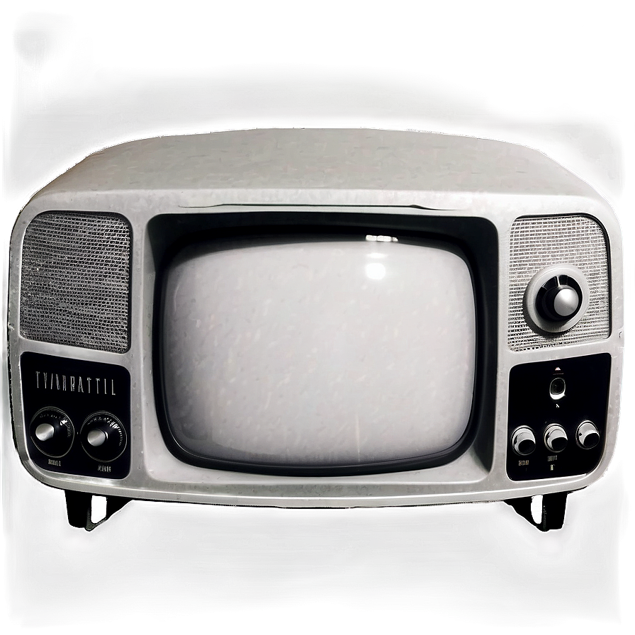 Antique Black And White Tv Png Wuf PNG Image