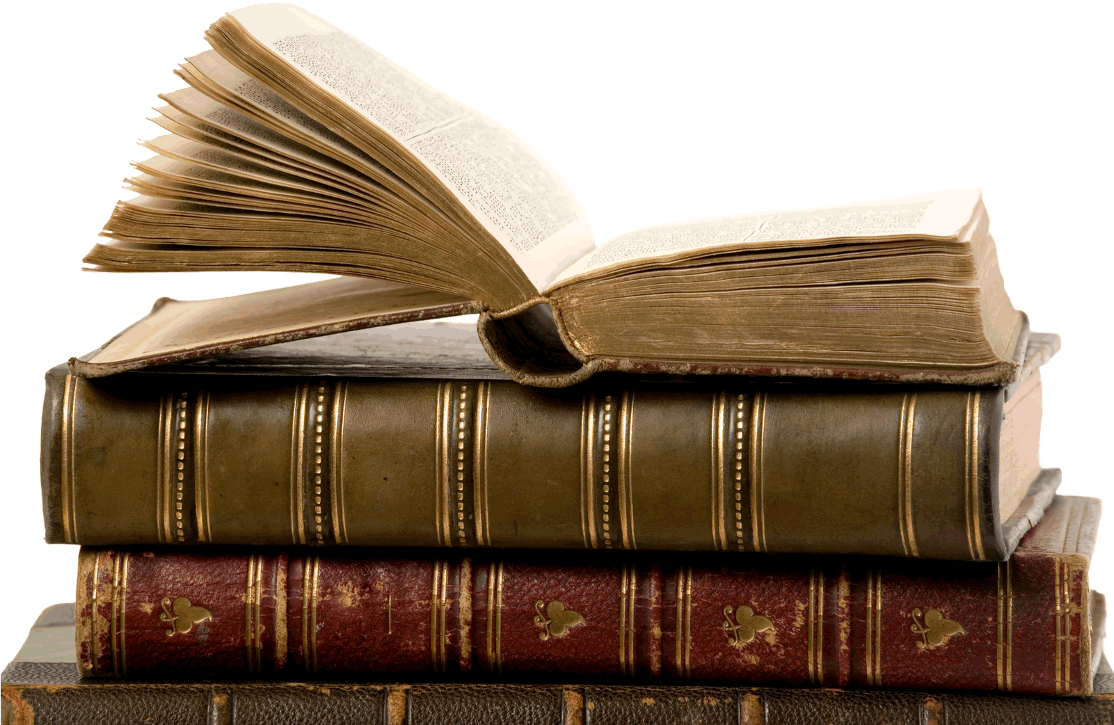 Antique_ Books_ Stack_ Open PNG Image