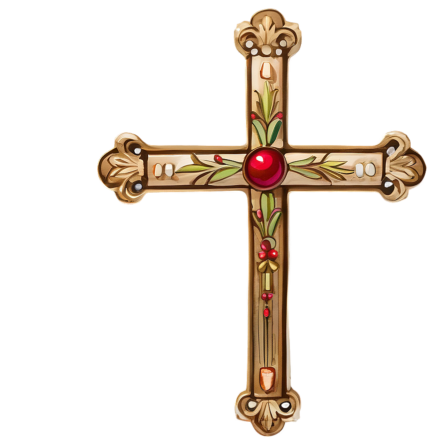 Antique Catholic Cross Illustration Png Yuo51 PNG Image