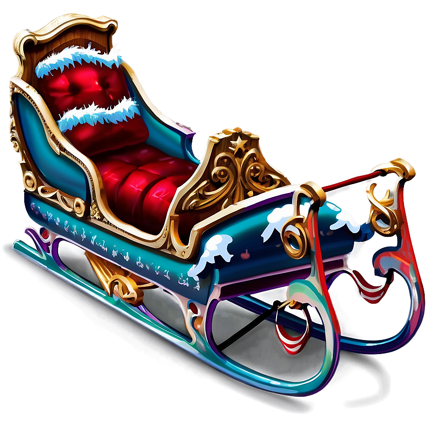 Antique Christmas Sleigh Png 06292024 PNG Image