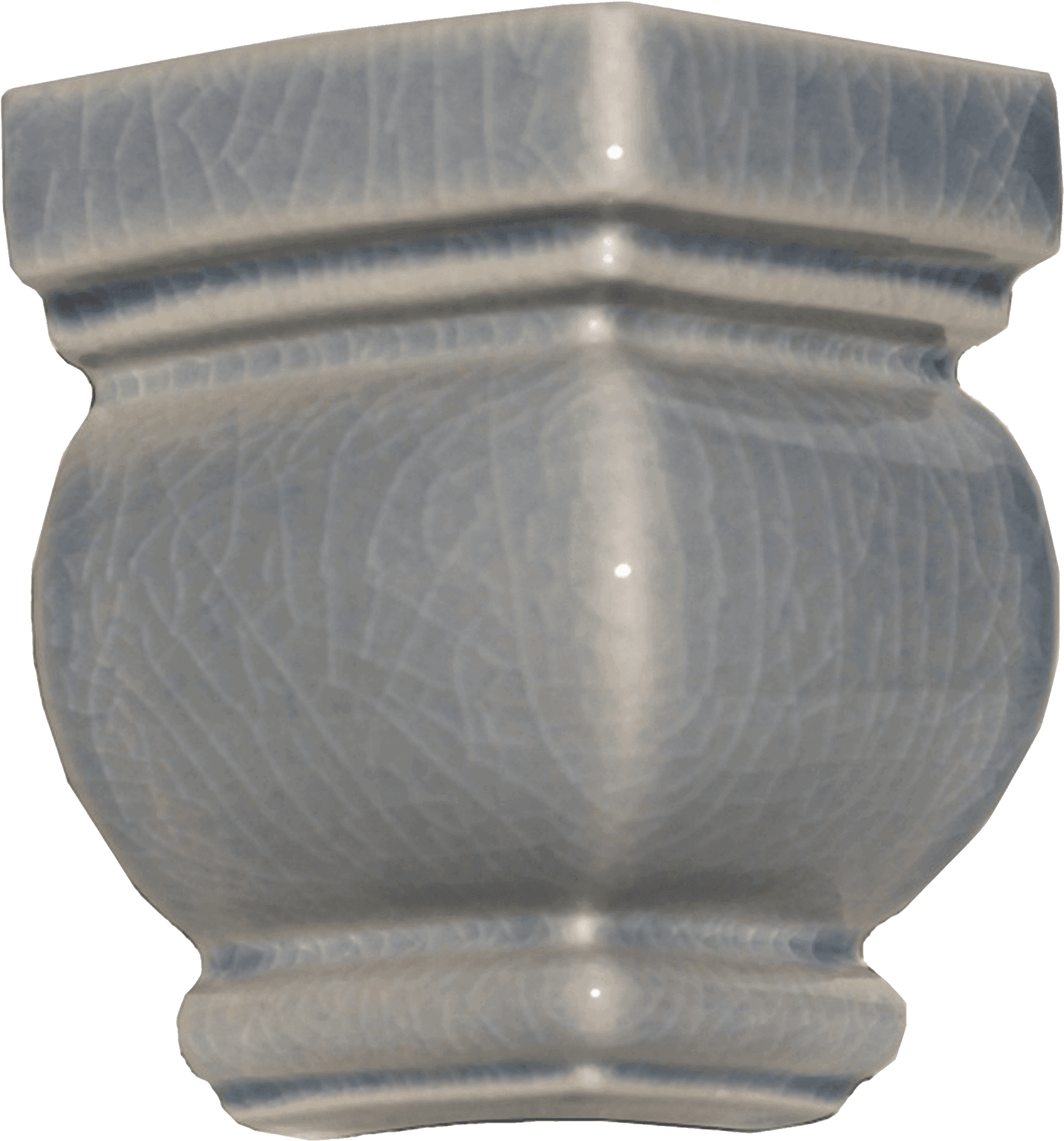 Antique Cracked Celadon Vase PNG Image