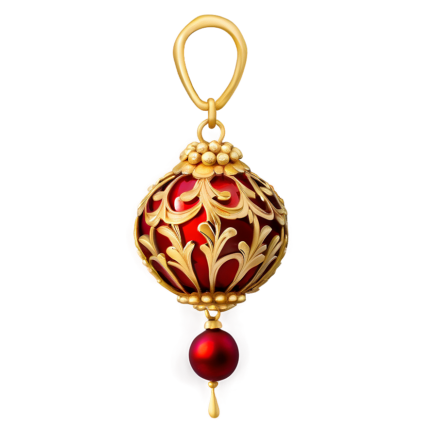 Antique Gold Christmas Trinket Png 89 PNG Image