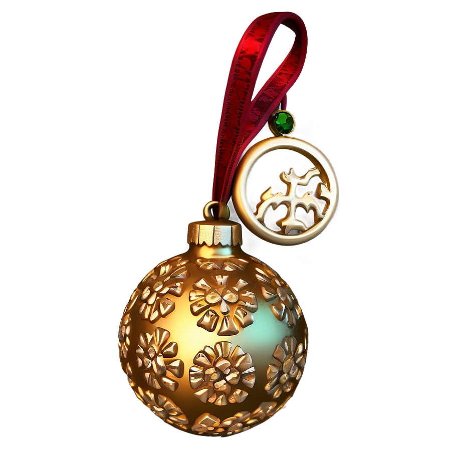 Antique Gold Christmas Trinket Png Amo PNG Image