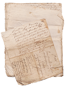 Antique Handwritten Letters PNG Image