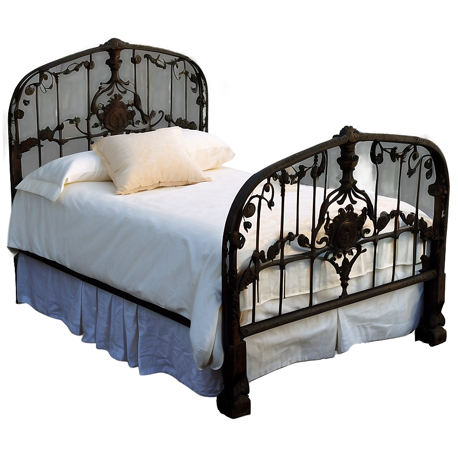 Antique Iron Bed Frame Png Srd PNG Image