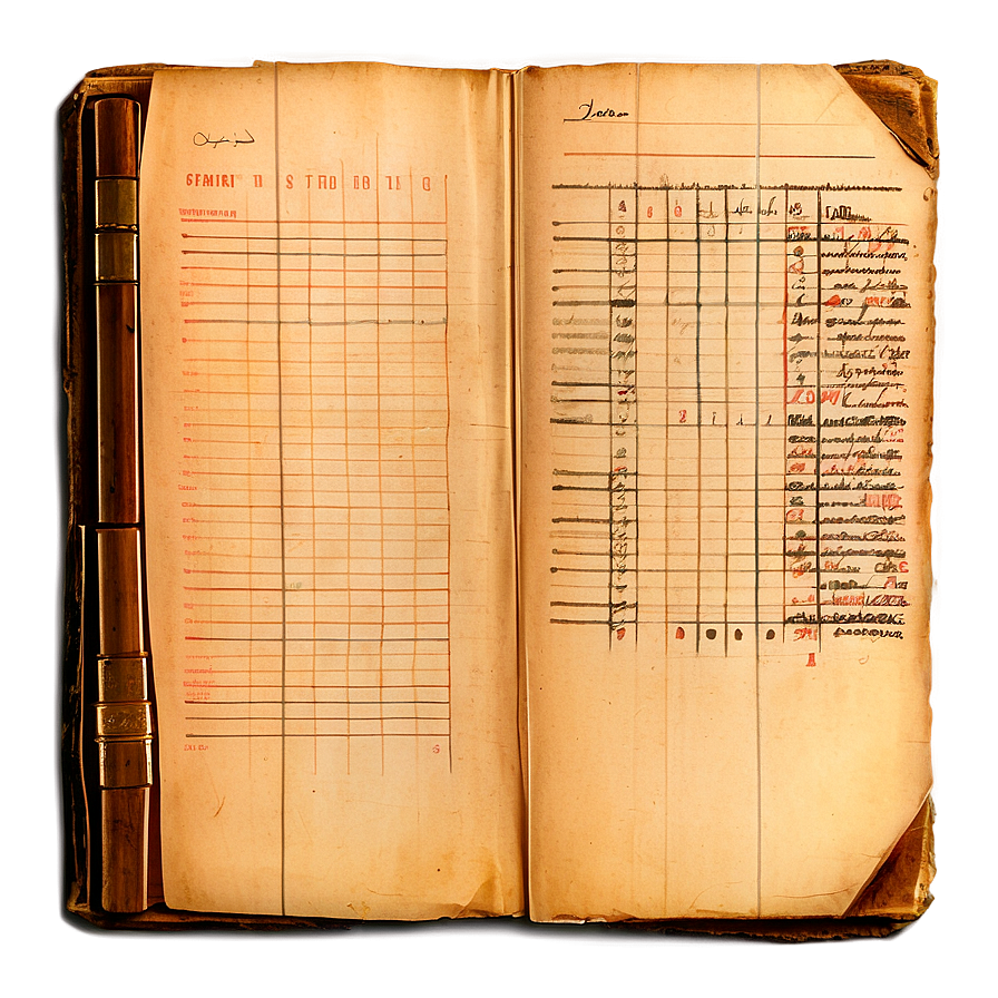 Antique Ledger Page Png Sfl PNG Image